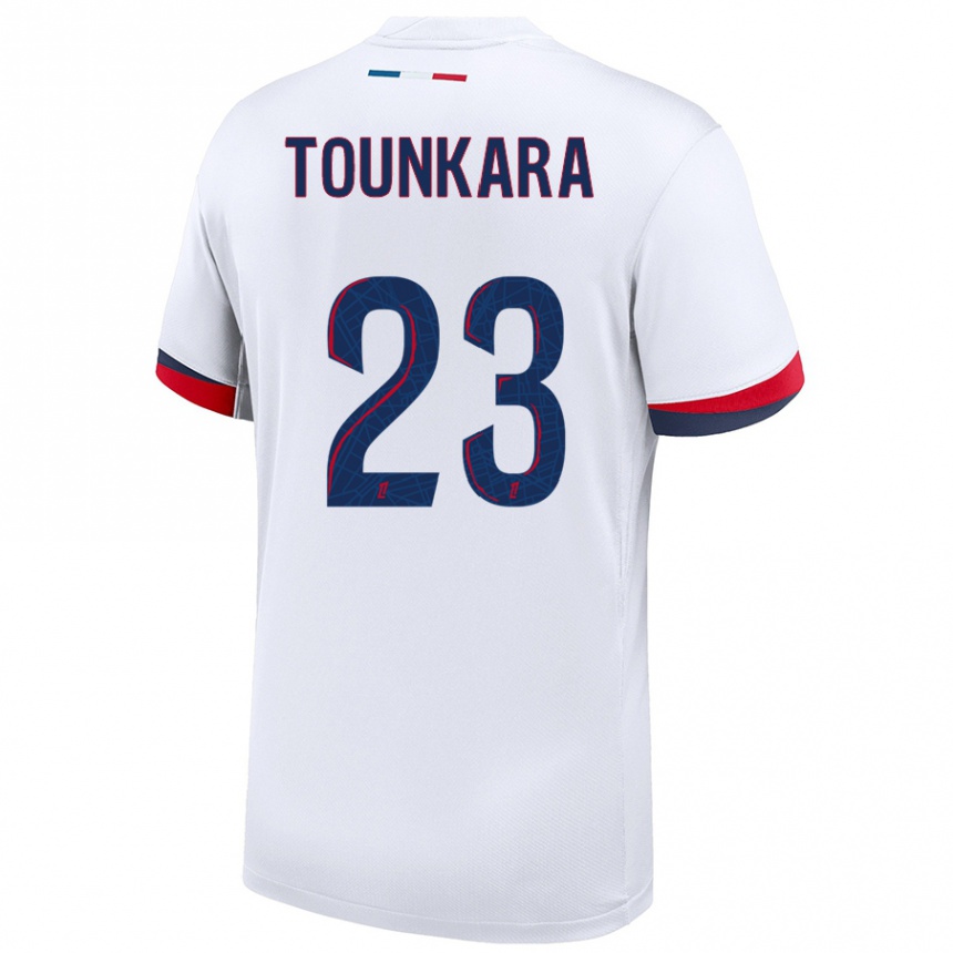 Women Football Aïssatou Tounkara #23 White Blue Red Away Jersey 2024/25 T-Shirt Uk