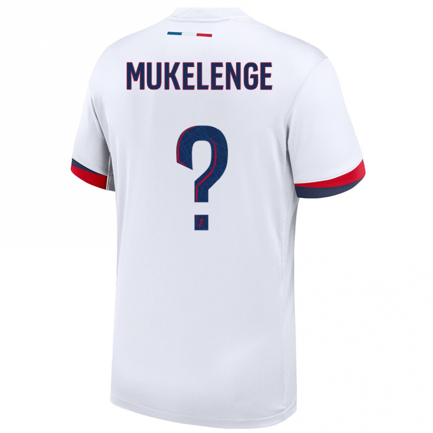 Women Football Christ Mukelenge #0 White Blue Red Away Jersey 2024/25 T-Shirt Uk