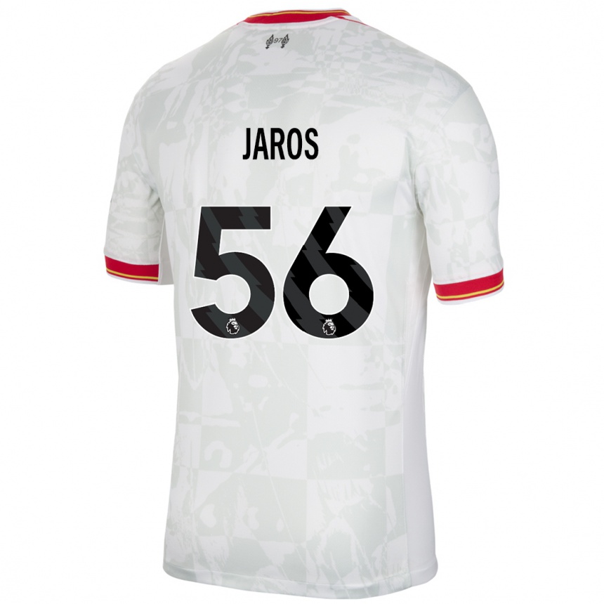 Women Football Vitezslav Jaros #56 White Red Black Third Jersey 2024/25 T-Shirt Uk