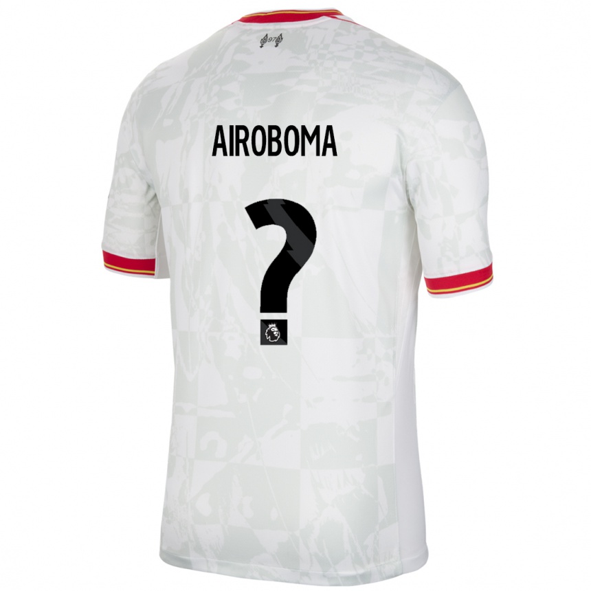 Women Football Emmanuel Airoboma #0 White Red Black Third Jersey 2024/25 T-Shirt Uk