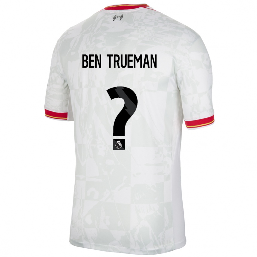 Women Football Ben Trueman #0 White Red Black Third Jersey 2024/25 T-Shirt Uk