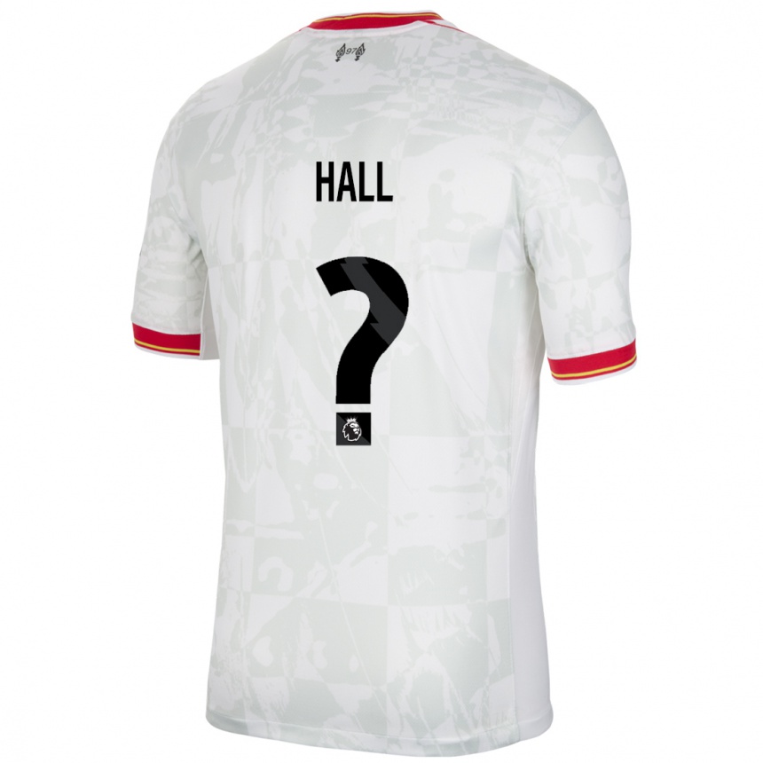 Women Football Bailey Hall #0 White Red Black Third Jersey 2024/25 T-Shirt Uk