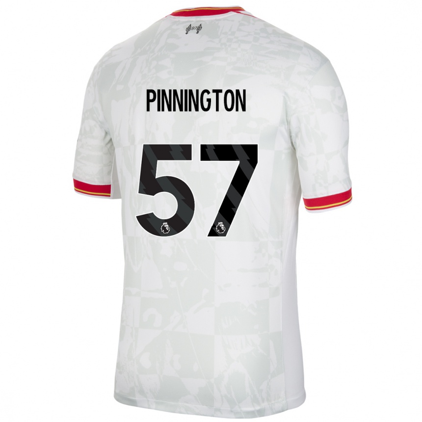 Women Football Carter Pinnington #57 White Red Black Third Jersey 2024/25 T-Shirt Uk