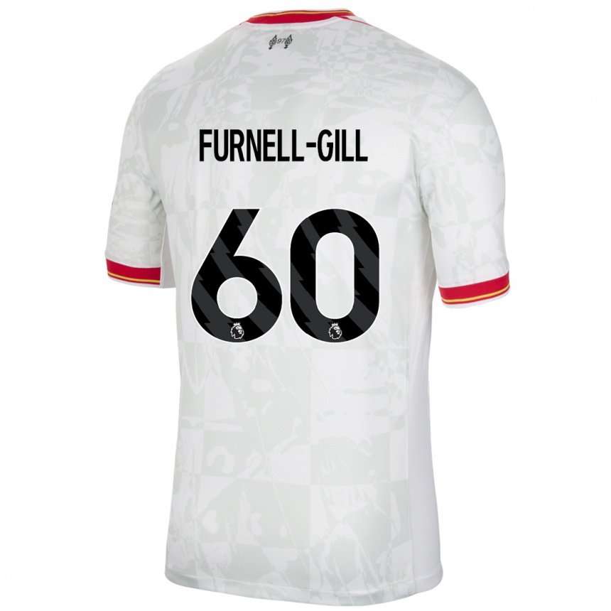 Women Football Luca Furnell-Gill #60 White Red Black Third Jersey 2024/25 T-Shirt Uk