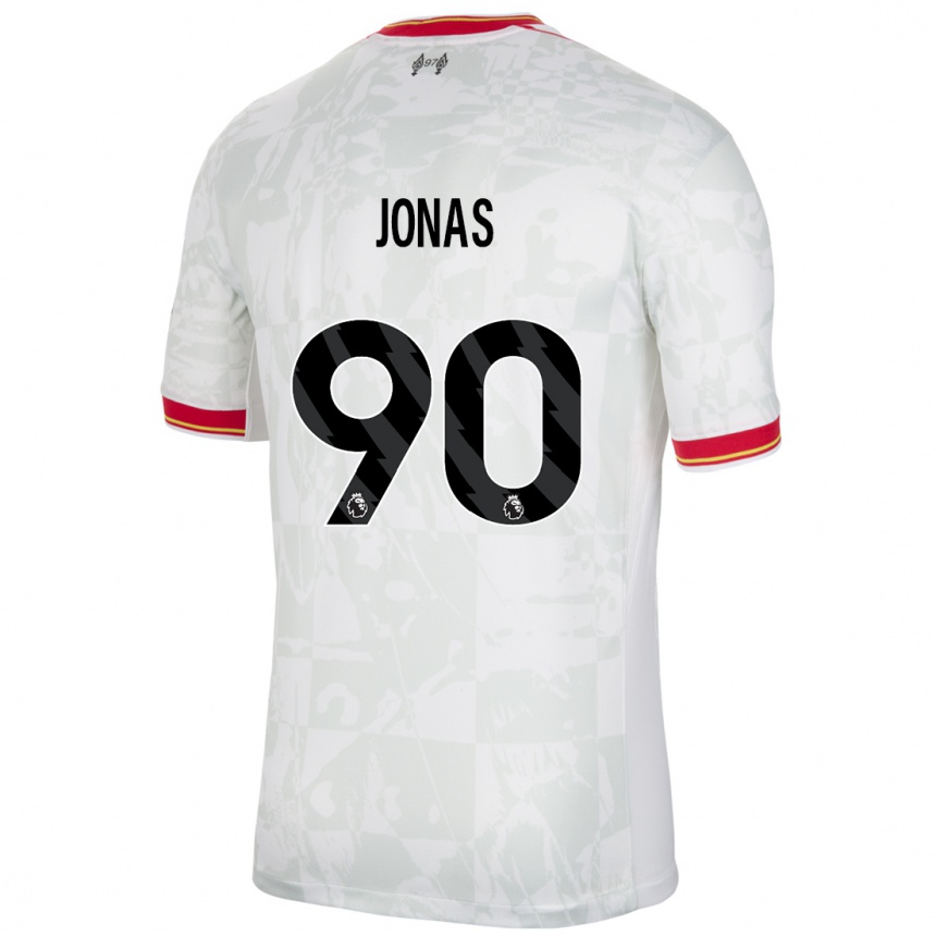 Women Football Lee Jonas #90 White Red Black Third Jersey 2024/25 T-Shirt Uk