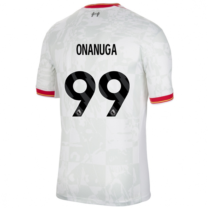 Women Football Fola Onanuga #99 White Red Black Third Jersey 2024/25 T-Shirt Uk