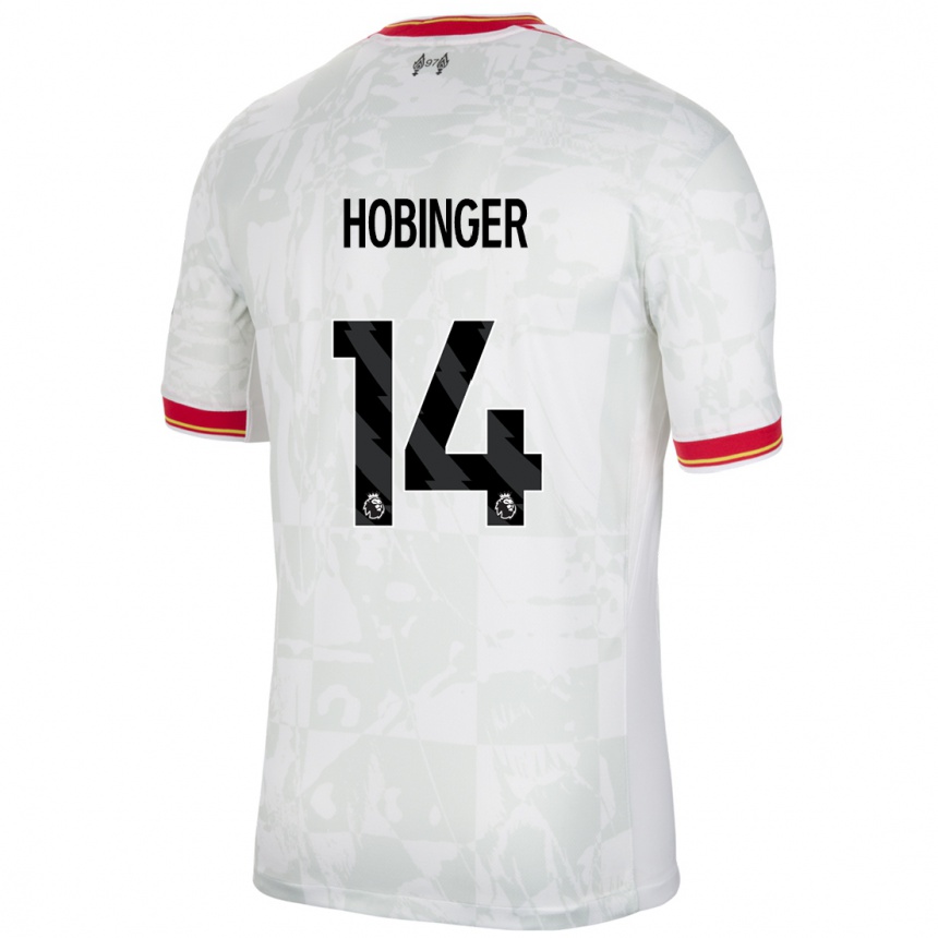 Women Football Marie Höbinger #14 White Red Black Third Jersey 2024/25 T-Shirt Uk