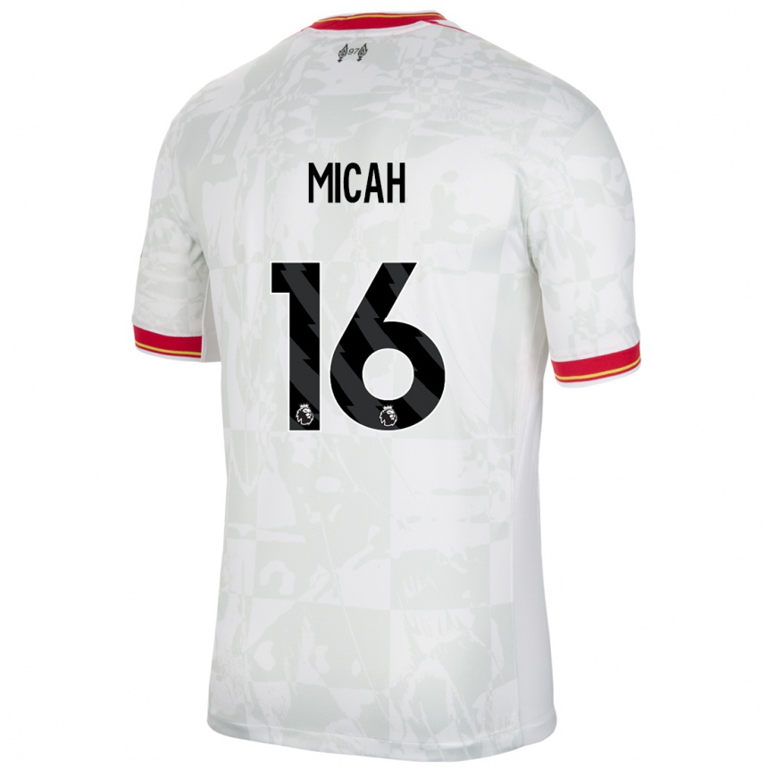 Women Football Teagan Micah #16 White Red Black Third Jersey 2024/25 T-Shirt Uk