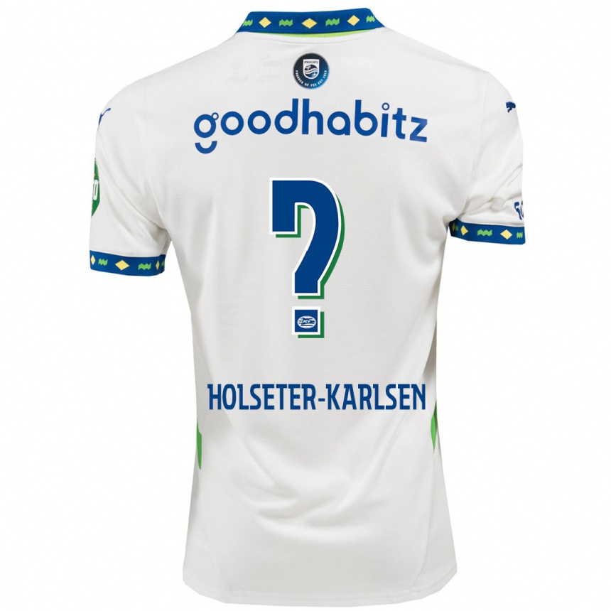 Women Football Philip Holseter-Karlsen #0 White Dark Blue Third Jersey 2024/25 T-Shirt Uk