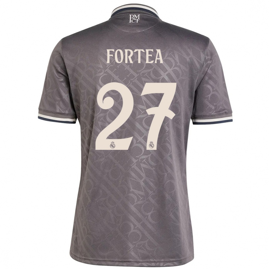 Women Football Jesús Fortea #27 Charcoal Third Jersey 2024/25 T-Shirt Uk