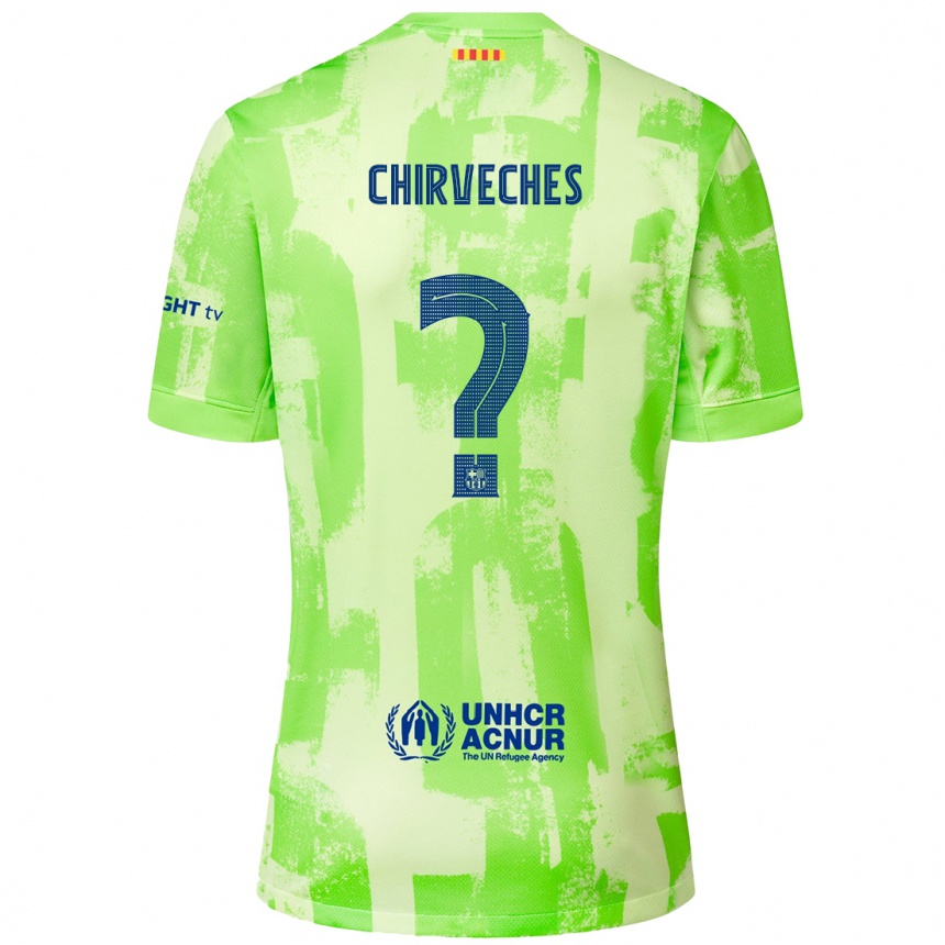 Women Football Raúl Chirveches #0 Lime Third Jersey 2024/25 T-Shirt Uk