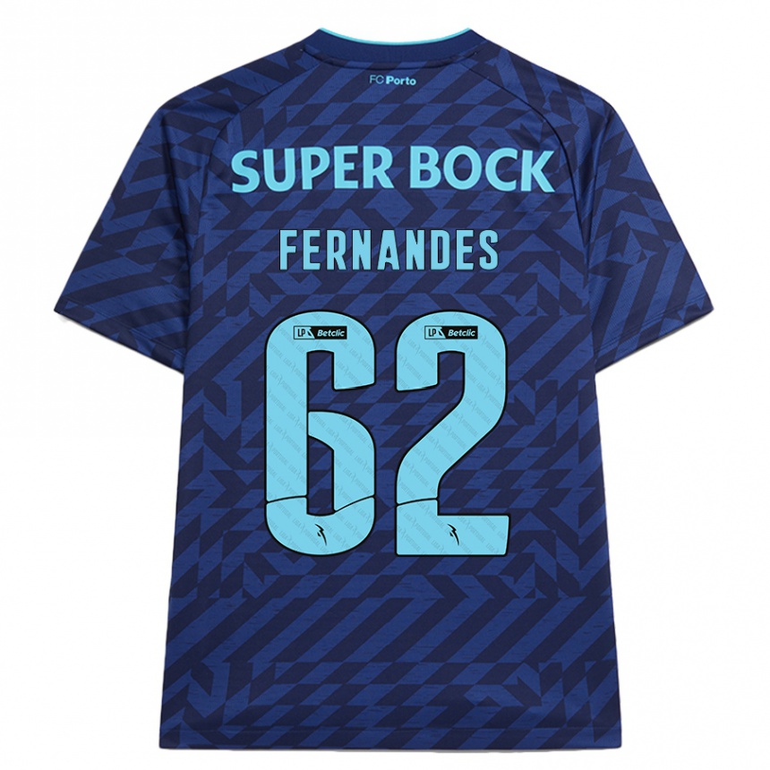 Women Football Rodrigo Fernandes #62 Navy Blue Third Jersey 2024/25 T-Shirt Uk