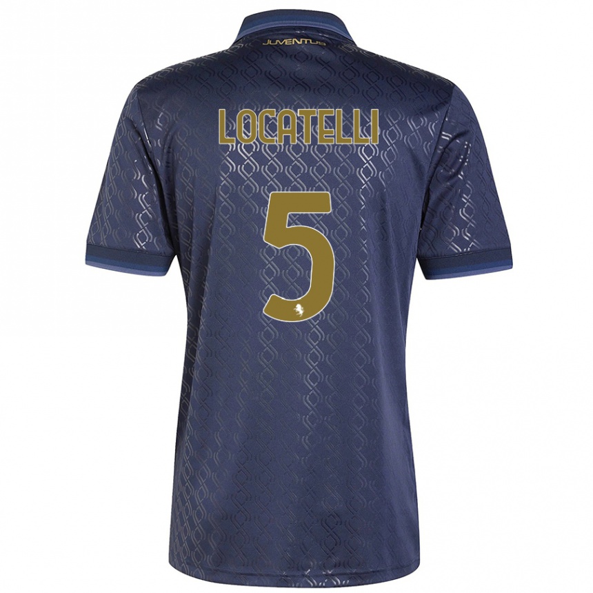 Women Football Manuel Locatelli #5 Navy Blue Third Jersey 2024/25 T-Shirt Uk