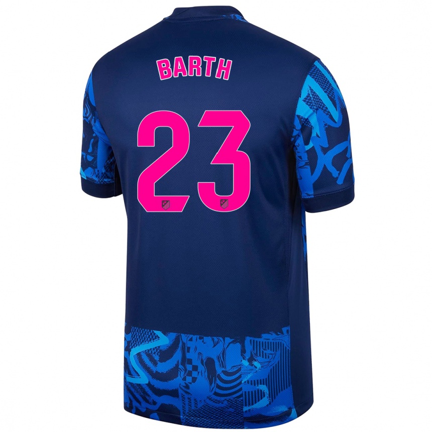 Women Football Merle Barth #23 Royal Blue Third Jersey 2024/25 T-Shirt Uk