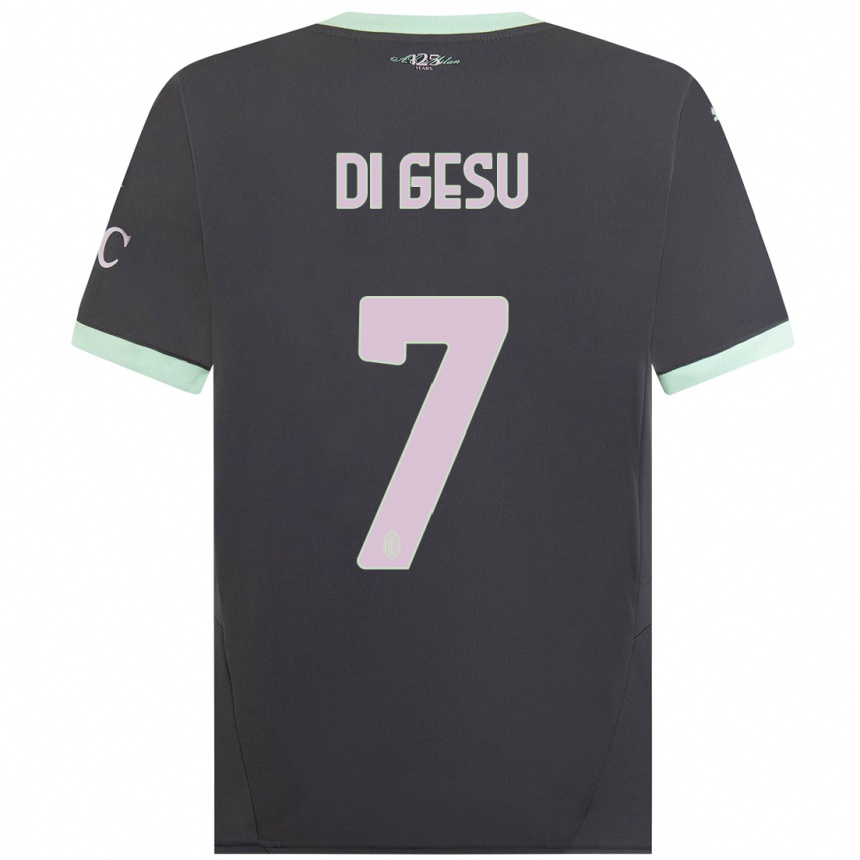 Women Football Enrico Di Gesu #7 Grey Third Jersey 2024/25 T-Shirt Uk