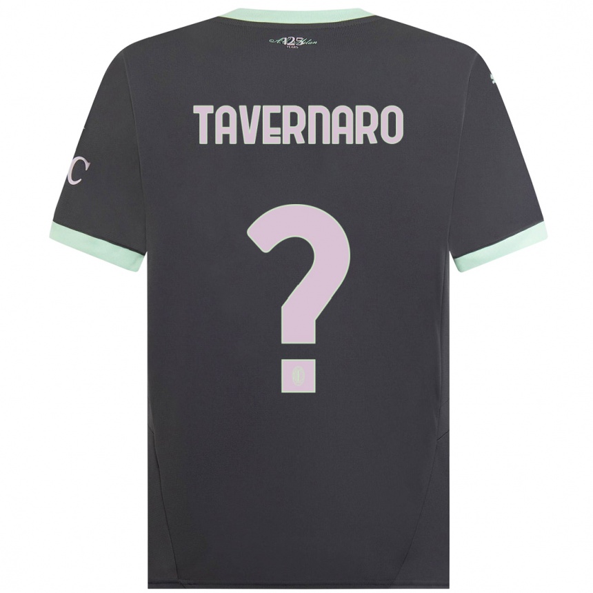 Women Football Federico Tavernaro #0 Grey Third Jersey 2024/25 T-Shirt Uk