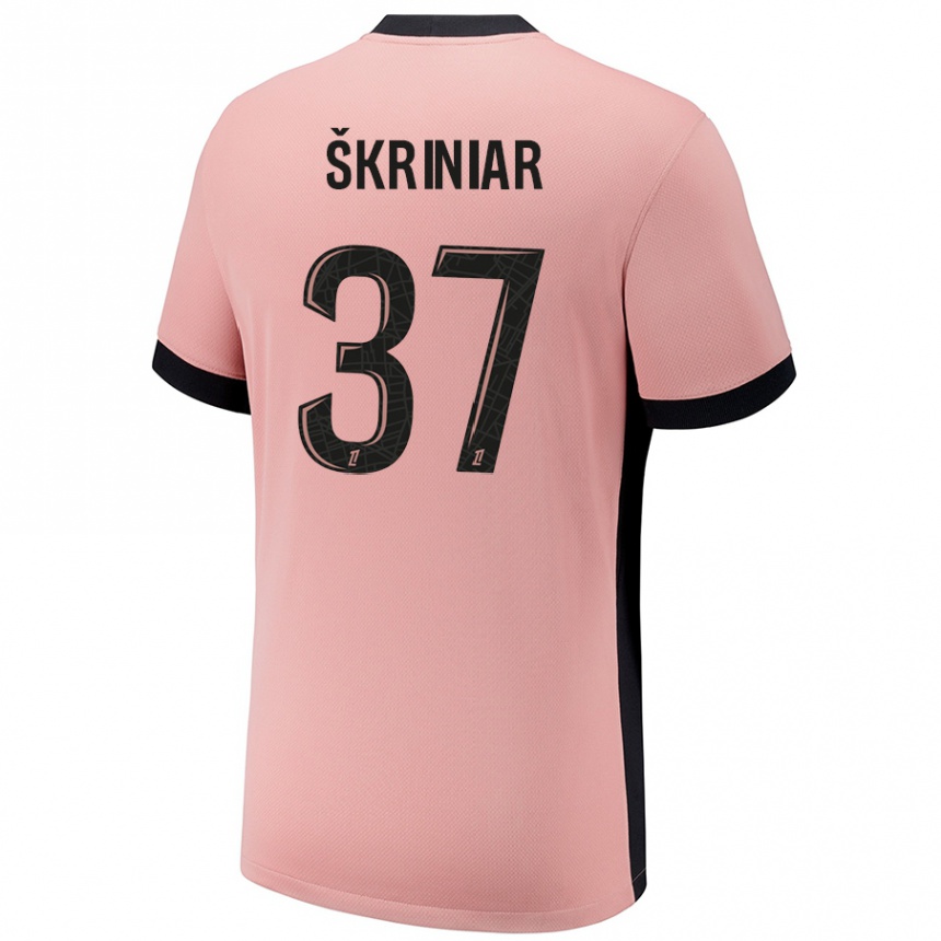 Women Football Milan Skriniar #37 Rust Pink Third Jersey 2024/25 T-Shirt Uk