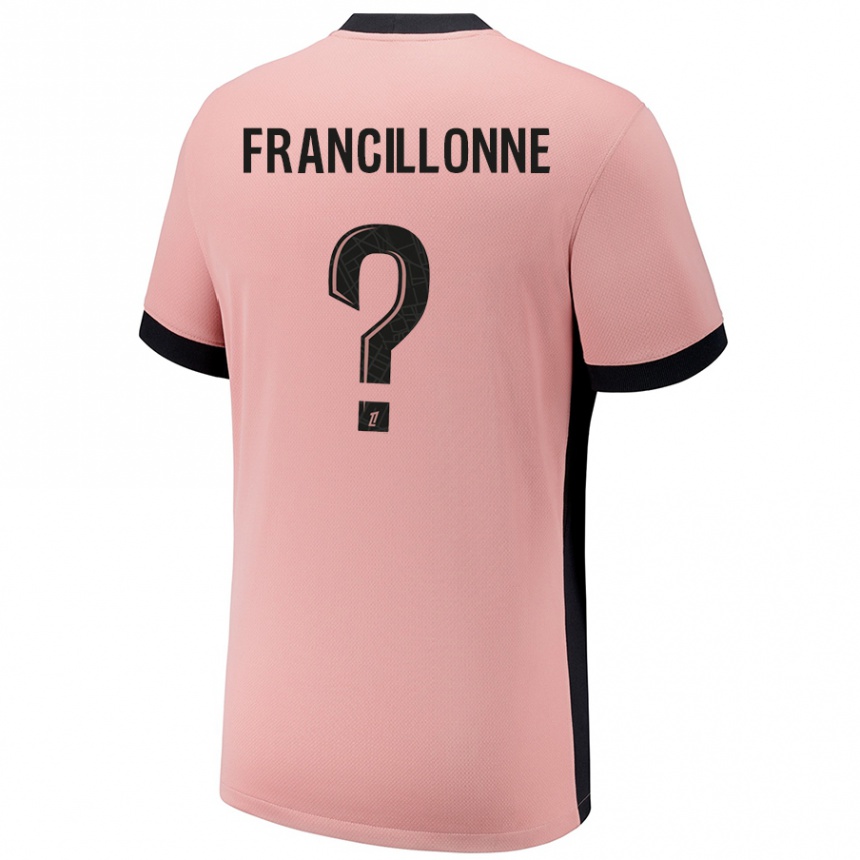 Women Football Bryan Francillonne #0 Rust Pink Third Jersey 2024/25 T-Shirt Uk