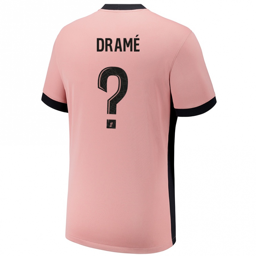 Women Football Abdou Dramé #0 Rust Pink Third Jersey 2024/25 T-Shirt Uk