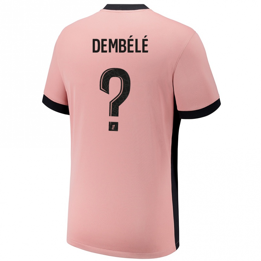 Women Football Omar Dembélé #0 Rust Pink Third Jersey 2024/25 T-Shirt Uk