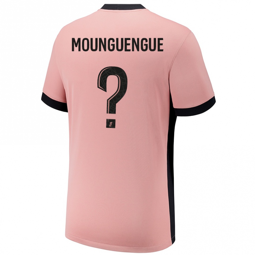 Women Football Pierre Mounguengue #0 Rust Pink Third Jersey 2024/25 T-Shirt Uk