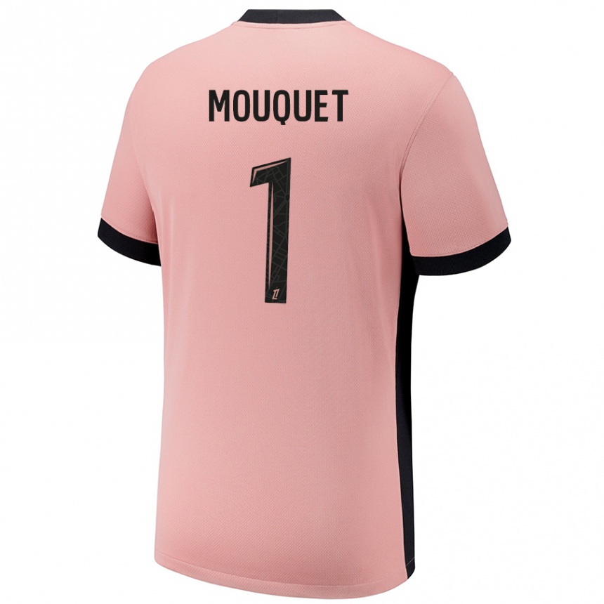 Women Football Louis Mouquet #1 Rust Pink Third Jersey 2024/25 T-Shirt Uk