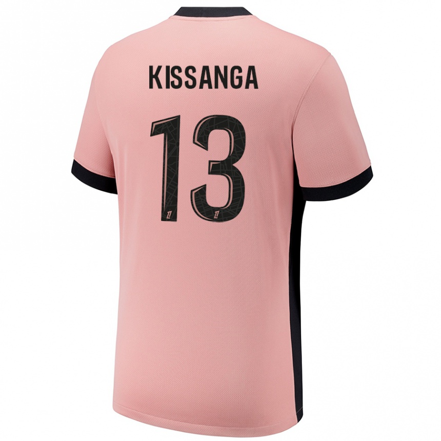 Women Football Hugo Kissanga #13 Rust Pink Third Jersey 2024/25 T-Shirt Uk