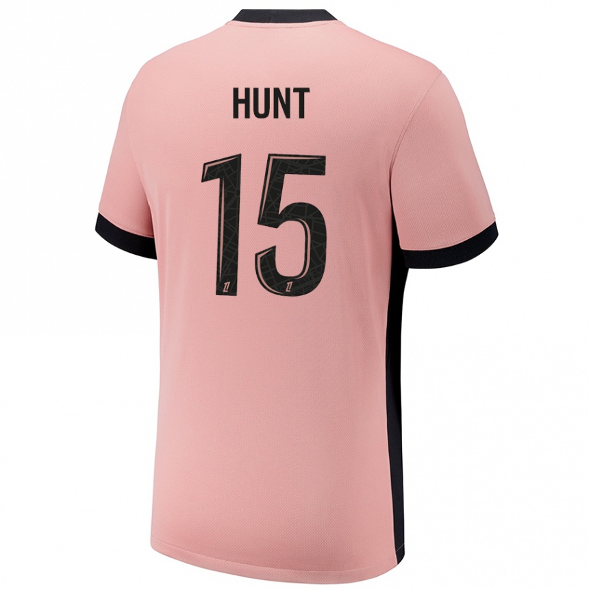 Women Football Clare Hunt #15 Rust Pink Third Jersey 2024/25 T-Shirt Uk