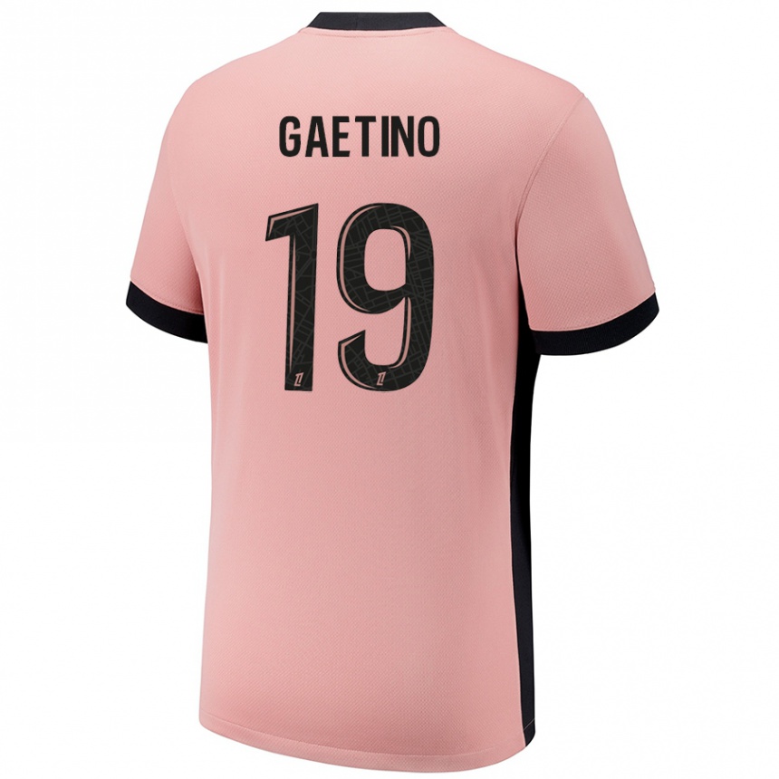 Women Football Eva Gaetino #19 Rust Pink Third Jersey 2024/25 T-Shirt Uk