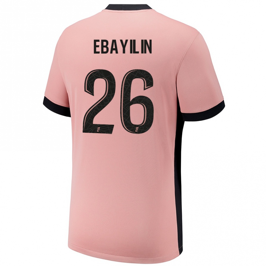 Women Football Anaïs Ebayilin #26 Rust Pink Third Jersey 2024/25 T-Shirt Uk