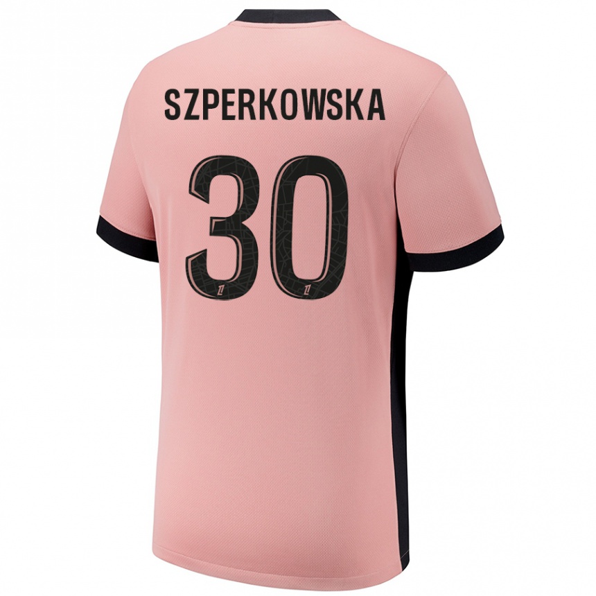 Women Football Oliwia Szperkowska #30 Rust Pink Third Jersey 2024/25 T-Shirt Uk