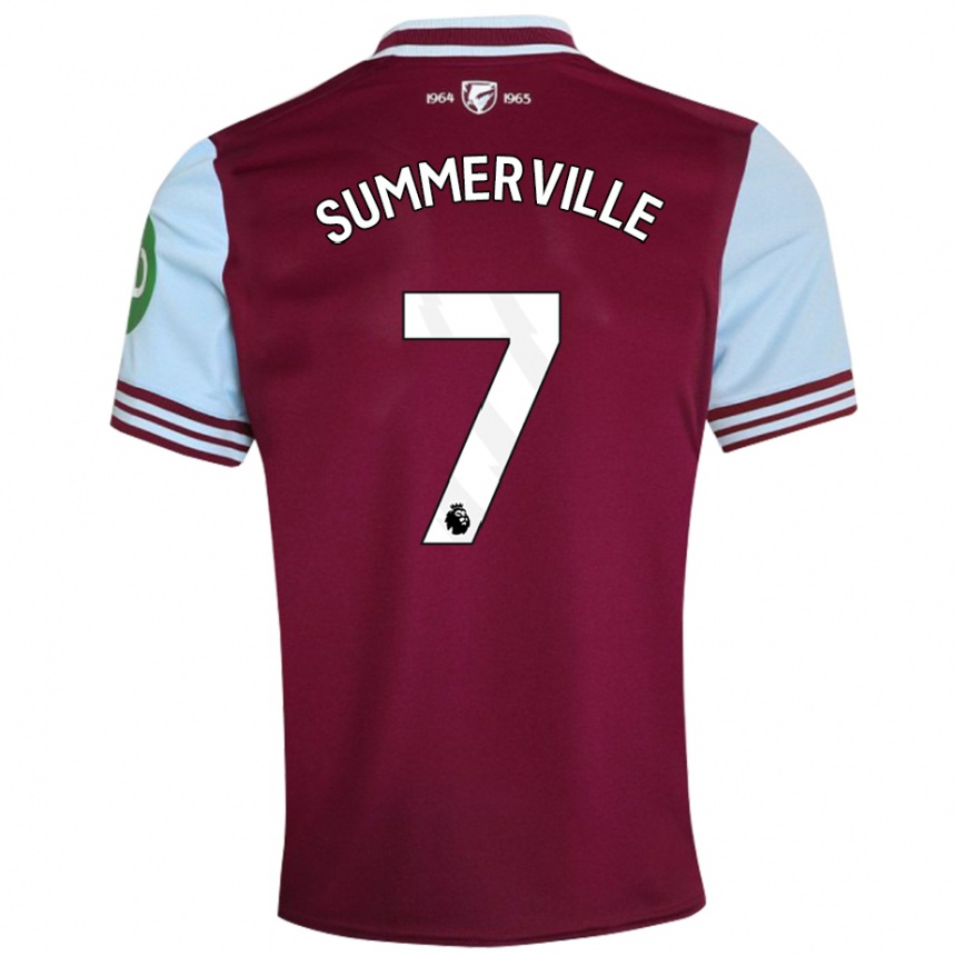 Kids Football Crysencio Summerville #7 Dark Red Home Jersey 2024/25 T-Shirt Uk