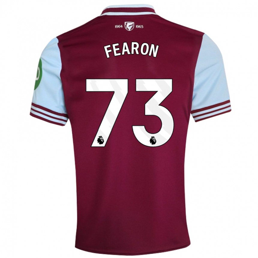 Kids Football Preston Fearon #73 Dark Red Home Jersey 2024/25 T-Shirt Uk