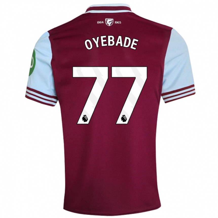 Kids Football Rayan Oyebade #77 Dark Red Home Jersey 2024/25 T-Shirt Uk