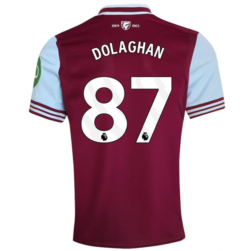 Kids Football Brad Dolaghan #87 Dark Red Home Jersey 2024/25 T-Shirt Uk