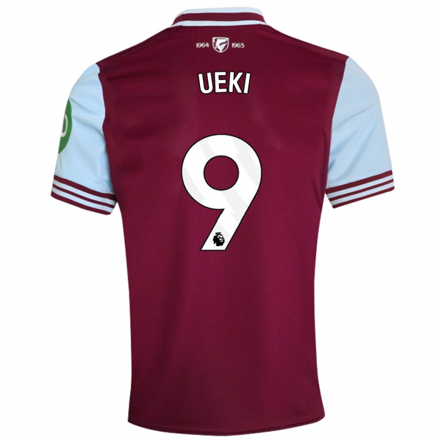 Kids Football Riko Ueki #9 Dark Red Home Jersey 2024/25 T-Shirt Uk