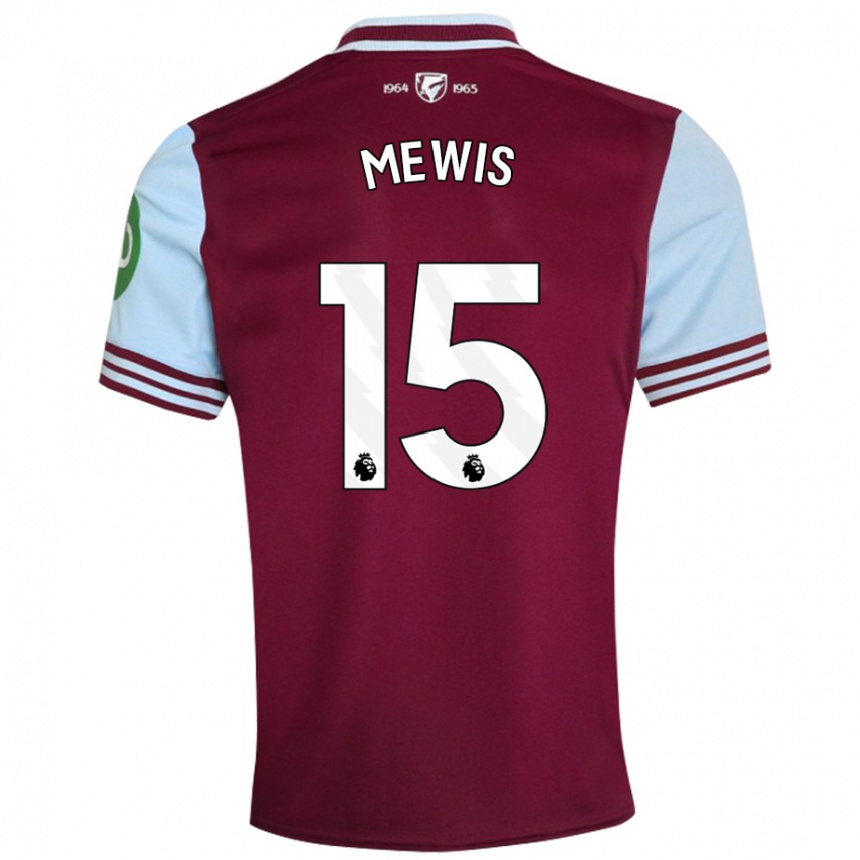 Kids Football Kristie Mewis #15 Dark Red Home Jersey 2024/25 T-Shirt Uk