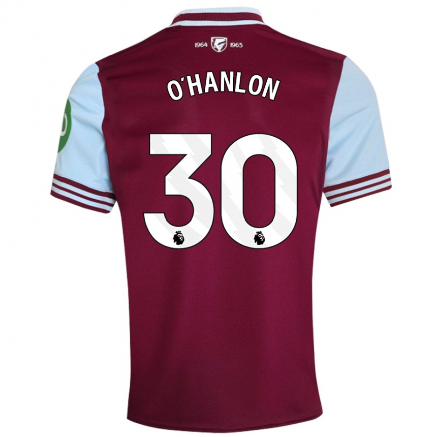 Kids Football Katie O'hanlon #30 Dark Red Home Jersey 2024/25 T-Shirt Uk