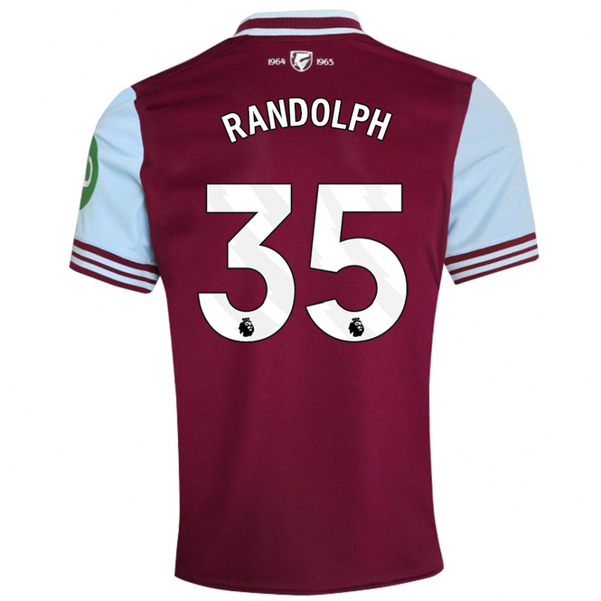 Kids Football Darren Randolph #35 Dark Red Home Jersey 2024/25 T-Shirt Uk