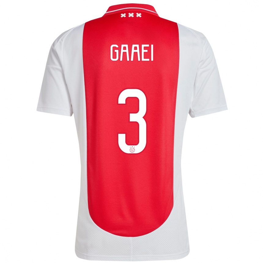 Kids Football Anton Gaaei #3 Red White Home Jersey 2024/25 T-Shirt Uk