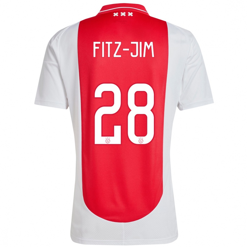 Kids Football Kian Fitz-Jim #28 Red White Home Jersey 2024/25 T-Shirt Uk