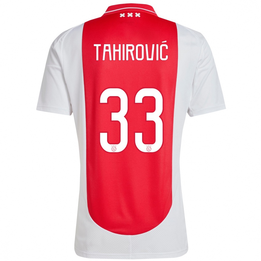 Kids Football Benjamin Tahirovic #33 Red White Home Jersey 2024/25 T-Shirt Uk