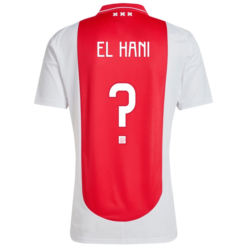 Kids Football Aymean El Hani #0 Red White Home Jersey 2024/25 T-Shirt Uk