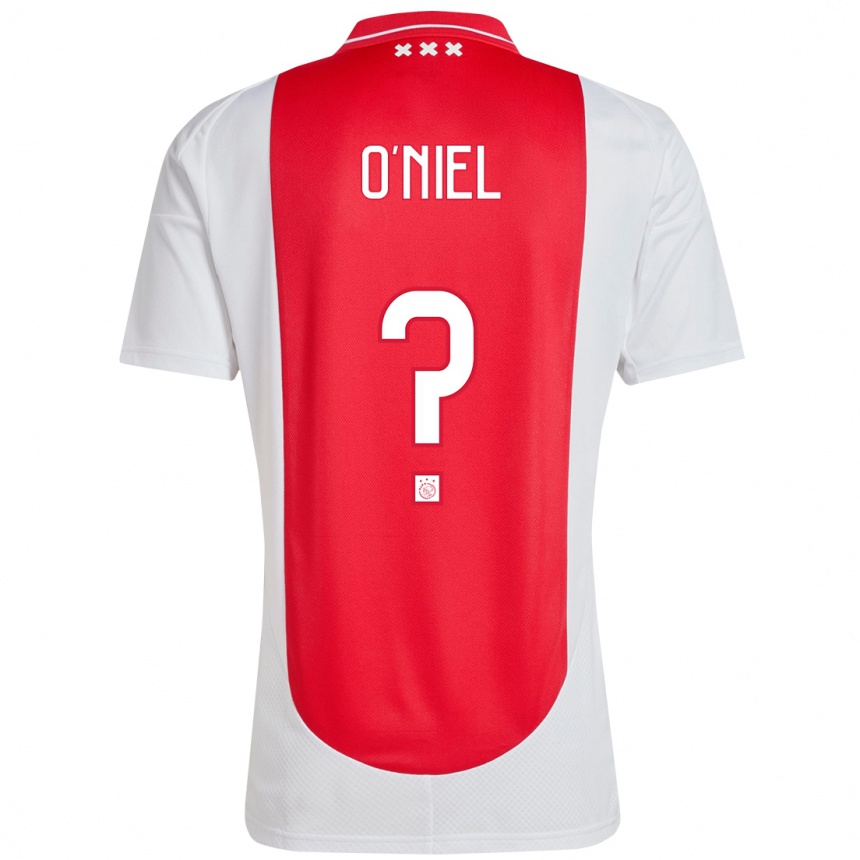 Kids Football Don O'niel #0 Red White Home Jersey 2024/25 T-Shirt Uk