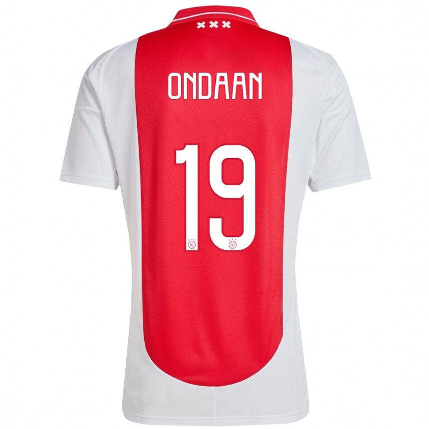 Kids Football Terell Ondaan #19 Red White Home Jersey 2024/25 T-Shirt Uk