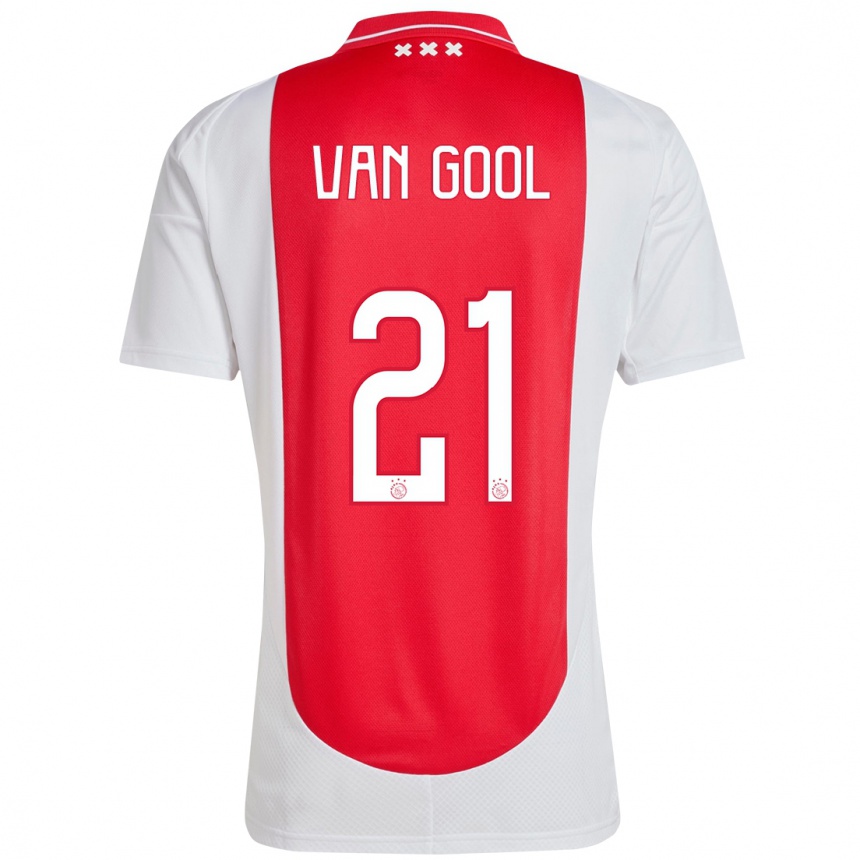 Kids Football Rosa Van Gool #21 Red White Home Jersey 2024/25 T-Shirt Uk