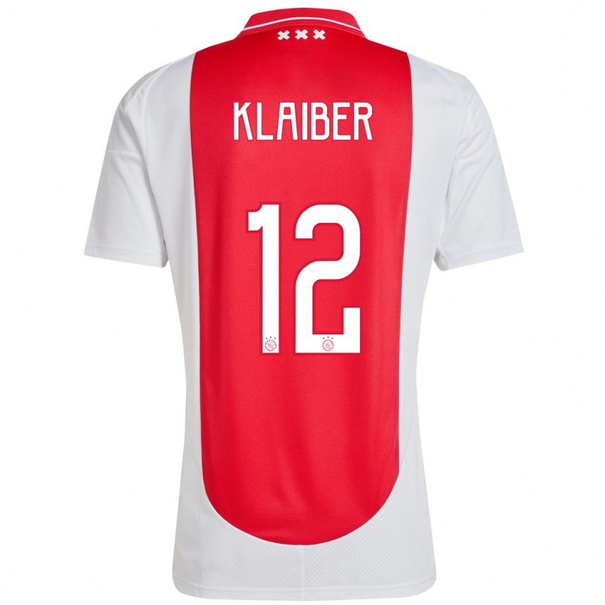 Kids Football Sean Klaiber #12 Red White Home Jersey 2024/25 T-Shirt Uk