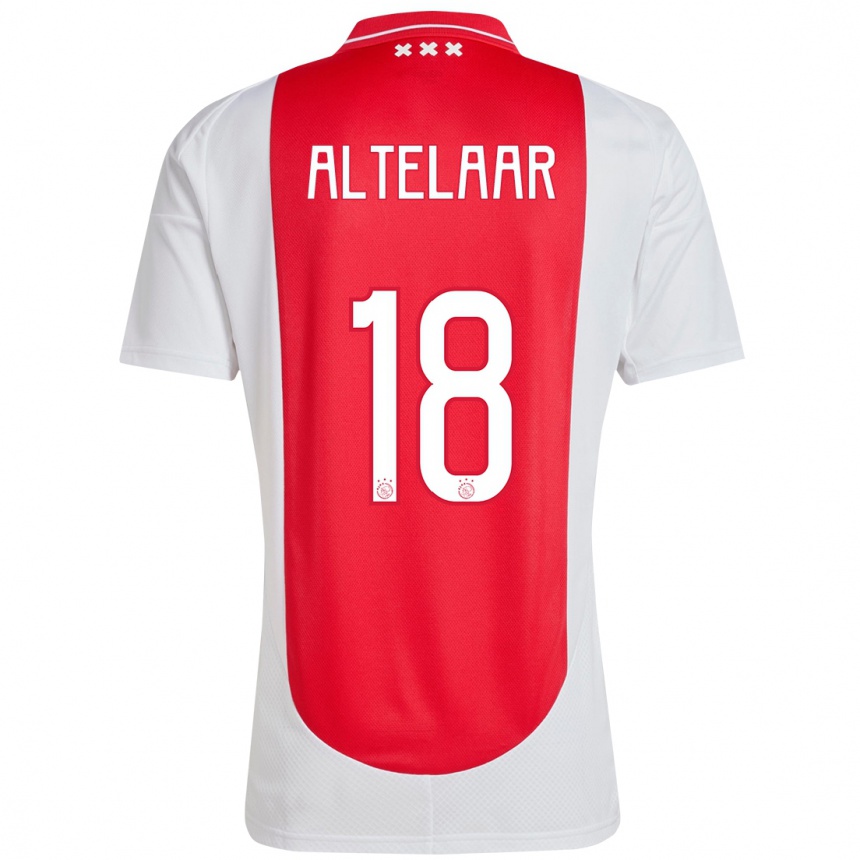 Kids Football Jamie Altelaar #18 Red White Home Jersey 2024/25 T-Shirt Uk