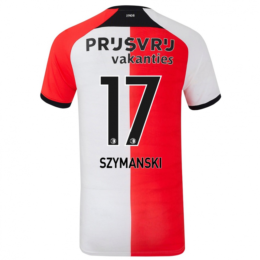 Kids Football Sebastian Szymanski #17 Red White Home Jersey 2024/25 T-Shirt Uk