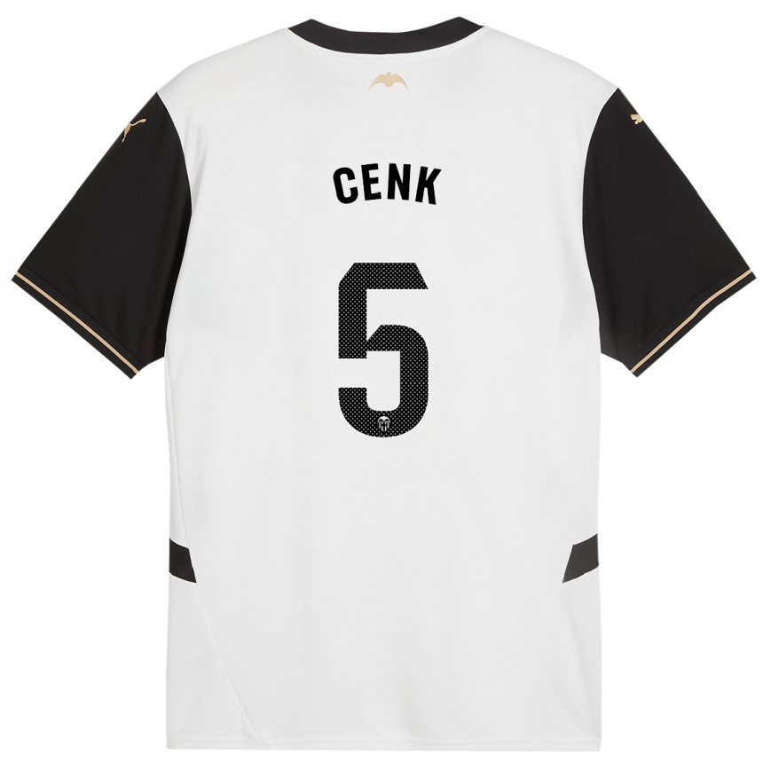 Kids Football Cenk Ozkacar #5 White Black Home Jersey 2024/25 T-Shirt Uk